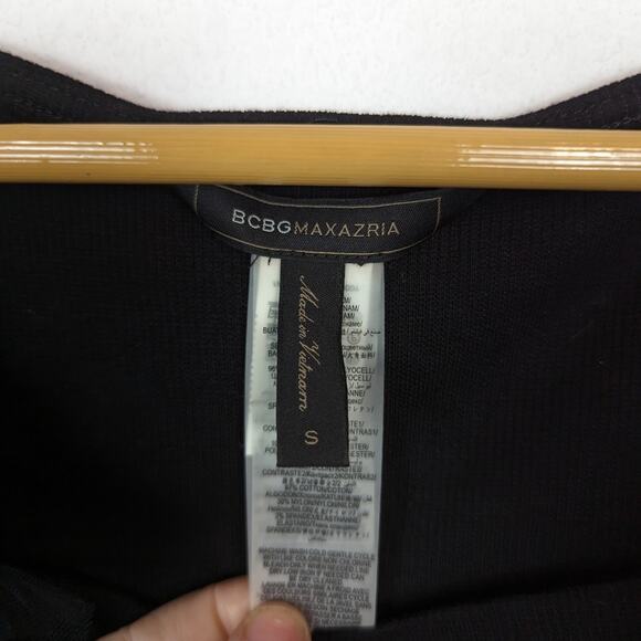 BCBGMaxAzria Black Mirabelle Ruffle Shoulder Top Size S - Picture 5 of 8